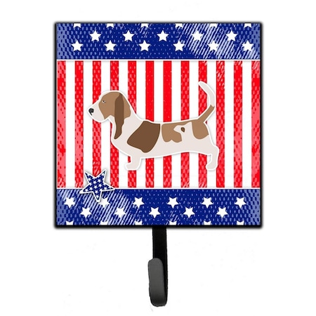 Jensendistributionservices USA Patriotic Basset Hound Leash or Key Holder MI1707764
